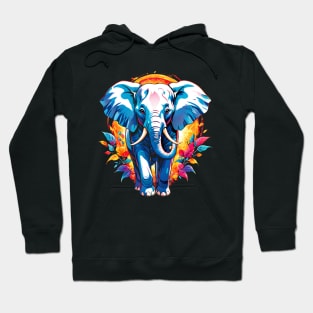 Dreamlike Elephant: A Vibrant Modern Digital Art Hoodie